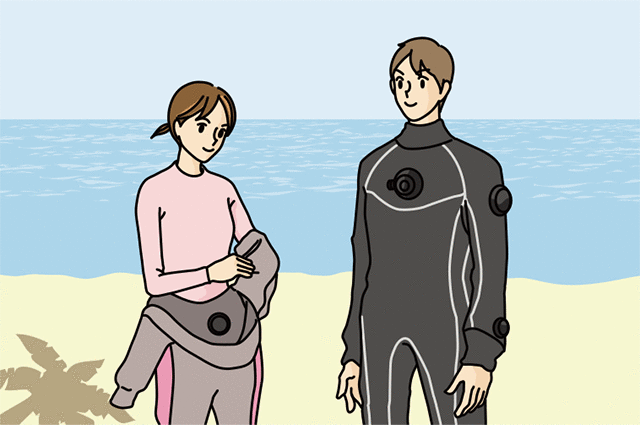 ドライスーツダイバー