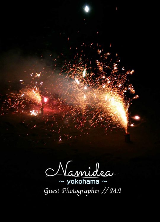 ダイビングの後は花火