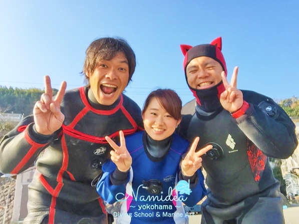 江の浦でのダイビングは透明度も抜群で魚も沢山