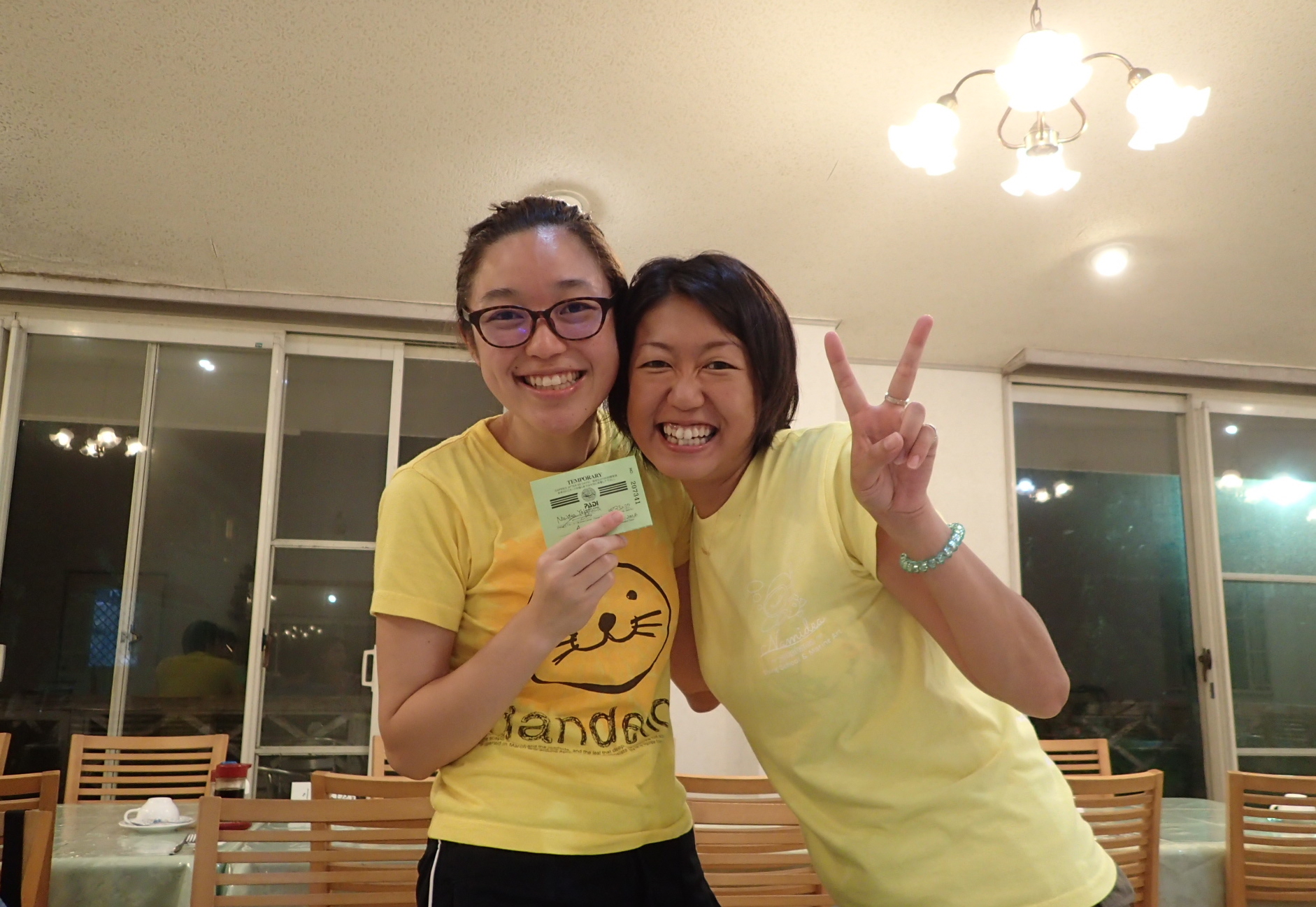 大島でアドバンスダイバーが誕生