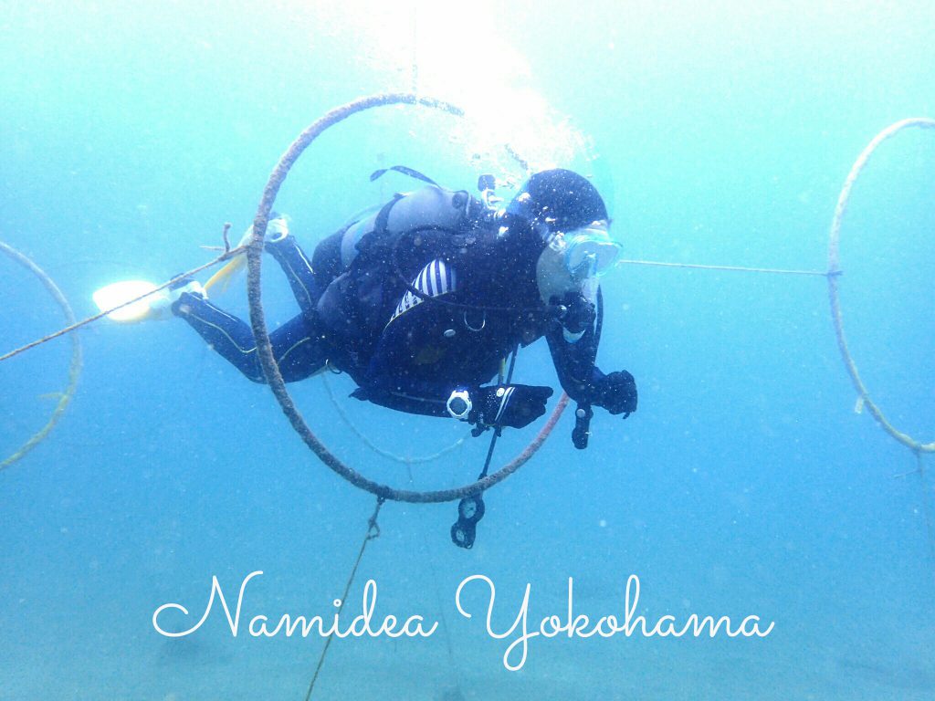 Namidea黄金崎ツアーでの水中アスレチック