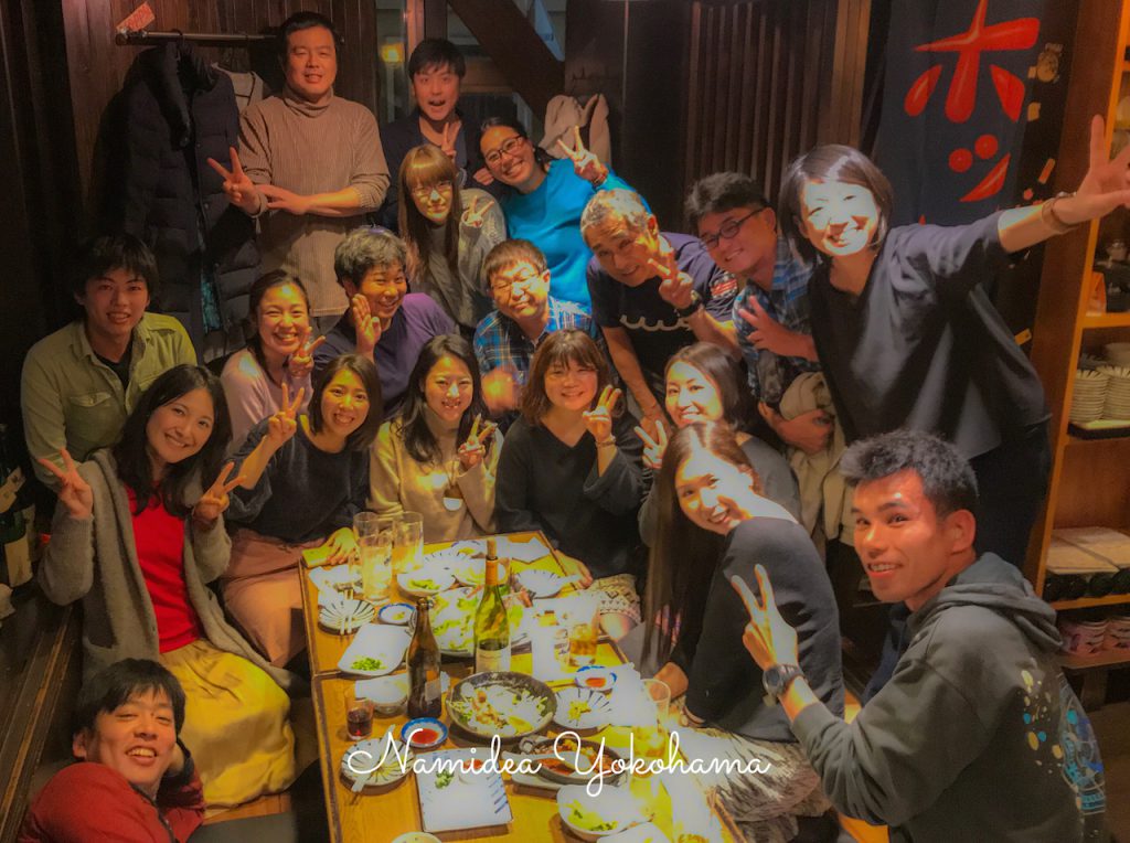 Namidea 2018年忘年会の集合写真