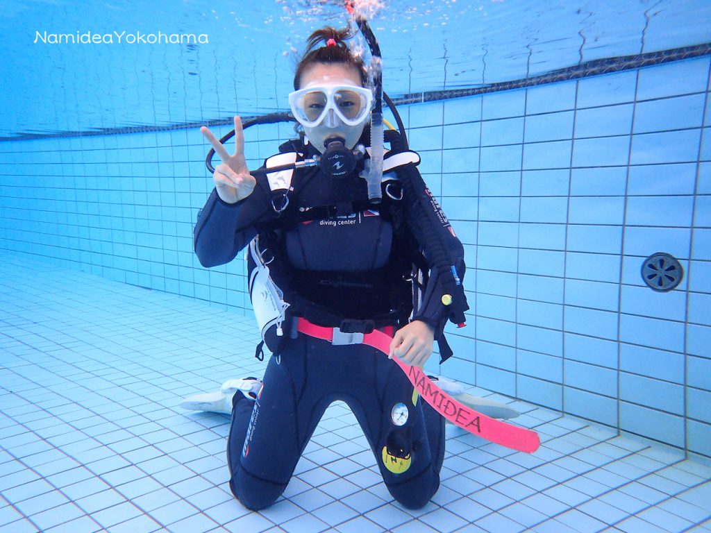 ナミディア 後半になって器材にも水中にもだいぶ慣れてきたところ