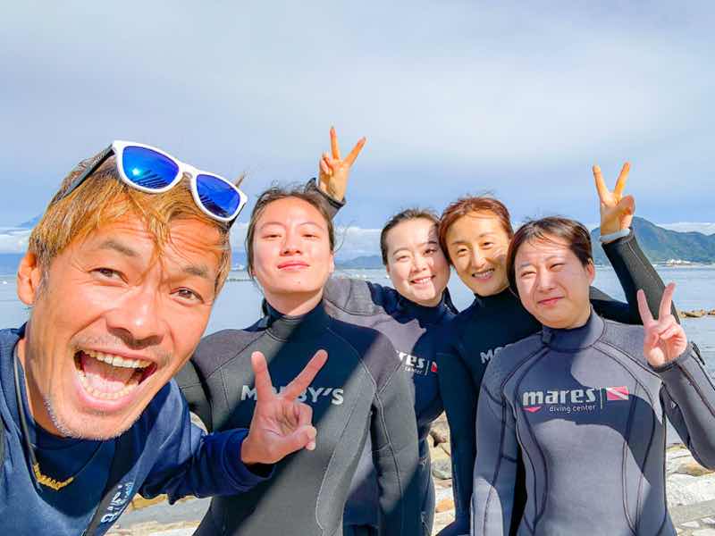 Namidea 連休初日は平沢ビーチでワイワイダイビング👯‍♀️